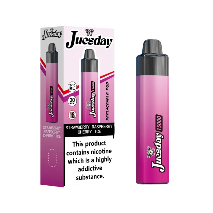 Juesday 15000 Puffs Prefilled Vape Kit- Strawberry Raspberry Cherry Ice