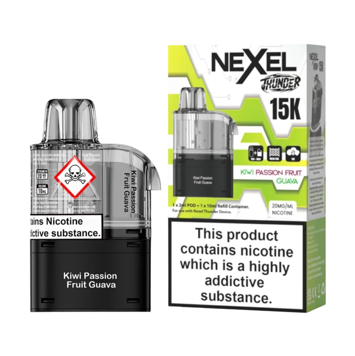 Nexel Thunder 15K Prefilled Pods - Kiwi Passionfruit Guava - 2