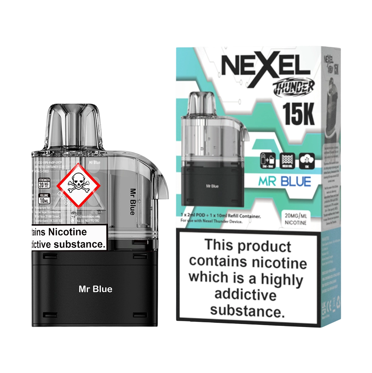 Nexel Thunder 15K Prefilled Pods - Mr Blue-2
