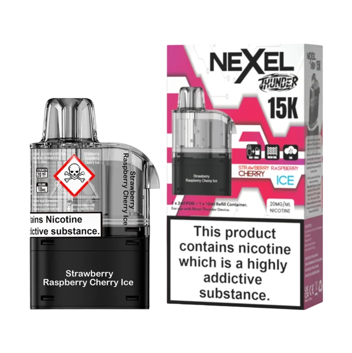 Nexel Thunder 15K Prefilled Pods - Strawberry Raspberry Cherry Ice-2