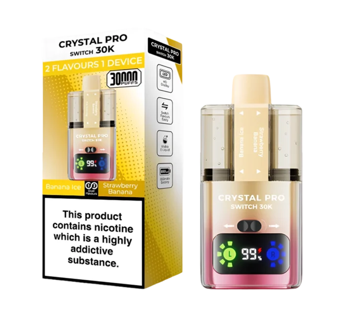 Crystal 30K Pro Switch Prefilled Vape Kit - Banana Ice-Strawberry Banana