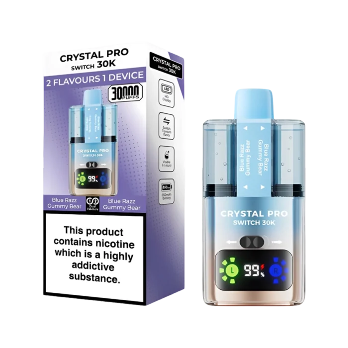 Crystal 30K Pro Switch Prefilled Vape Kit - Blue Razz Gummy Bear