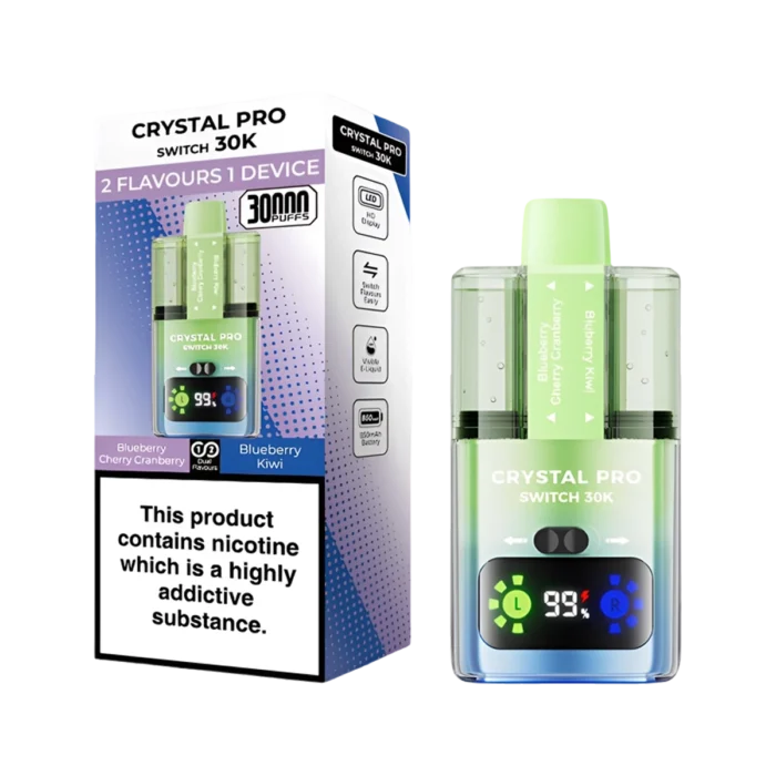 Crystal 30K Pro Switch Prefilled Vape Kit - Blueberry Cherry Cranberry-Blueberry Kiwi