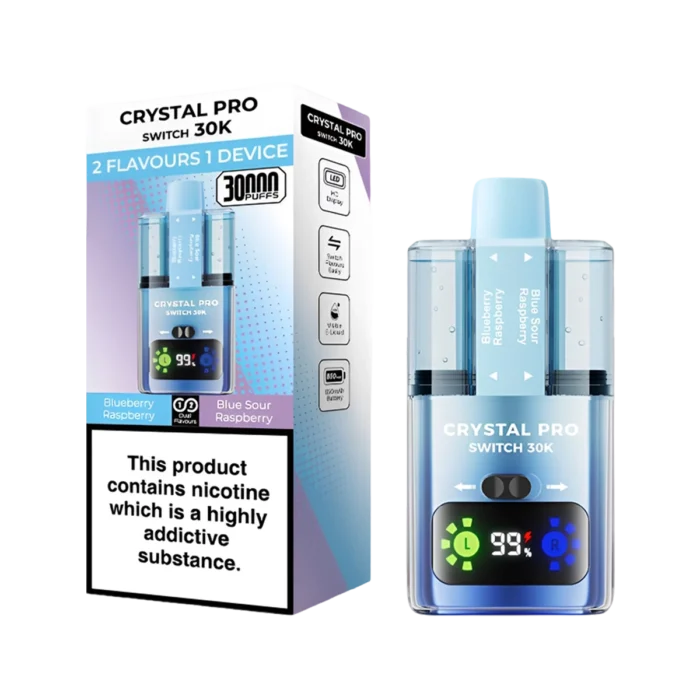 Crystal 30K Pro Switch Prefilled Vape Kit - Blueberry Raspberry - Blue Sour Raspberry