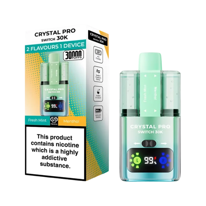 Crystal 30K Pro Switch Prefilled Vape Kit - Fresh Mint-Menthol