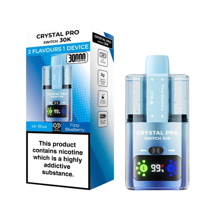 Crystal 30K Pro Switch Prefilled Vape Kit - MR Blue-Fizzy Blueberry