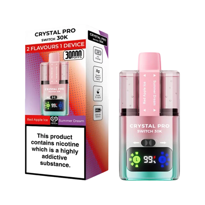 Crystal 30K Pro Switch Prefilled Vape Kit - Red Apple Ice-Summer Dream