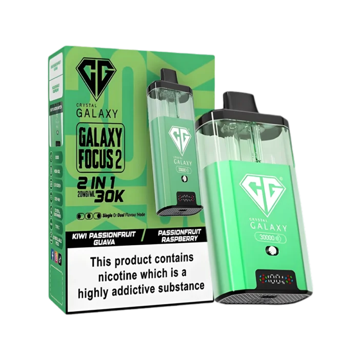 Crystal Galaxy Focus 2 30K Vape Kit-Kiwi Passionfruit Guava-Passionfruit Raspberry