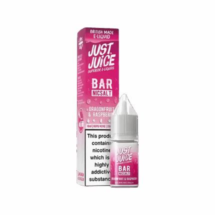 Dragonfruit and Raspberry Nic Salt E-Liquid by Just Juice Bar