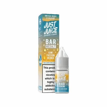 Kiwi Passion Orange Nic Salt E-Liquid by Just Juice Bar
