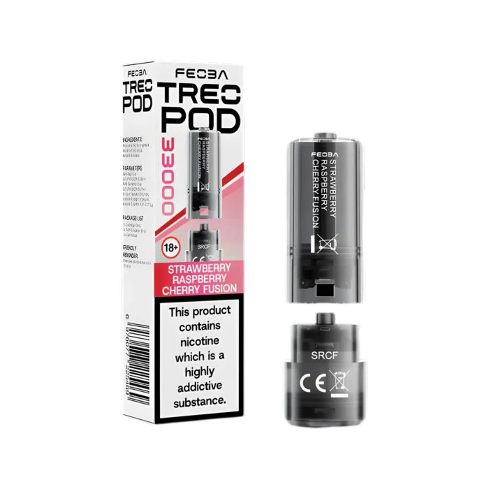Strawberry Raspberry Cherry Fusion-Feoba Treo 33K Prefilled Pods