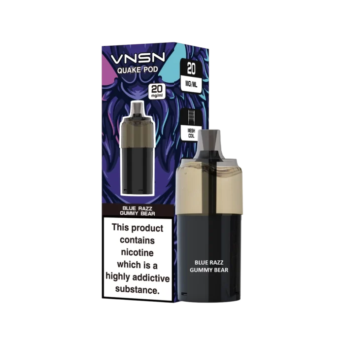 Blue Razz Gummy Bear-VNSN Quake 10000 Pod Refill Containers