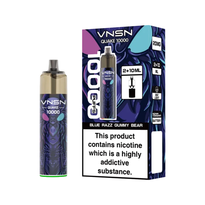 Blue Razz Gummy Bear-VNSN Quake 10K Vape Kit