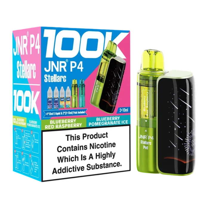 Blueberry Red Raspberry-Blueberry Pomegranate Ice-JNR P4 Stellarc 100K Vape Kit