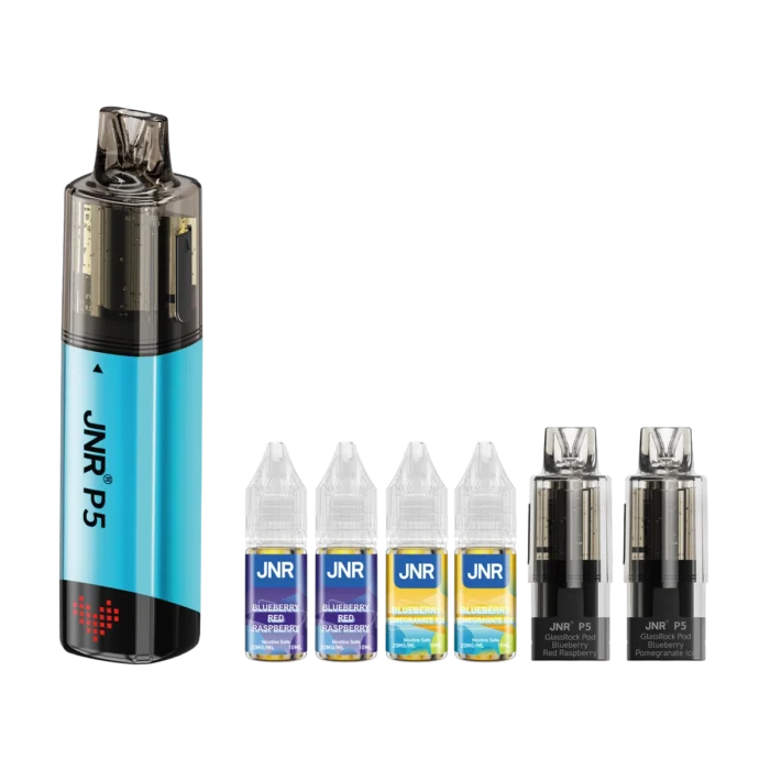 Blueberry Red Raspberry-Blueberry Pomegranate Ice2-JNR P5 GlassRock 100K Vape Kit