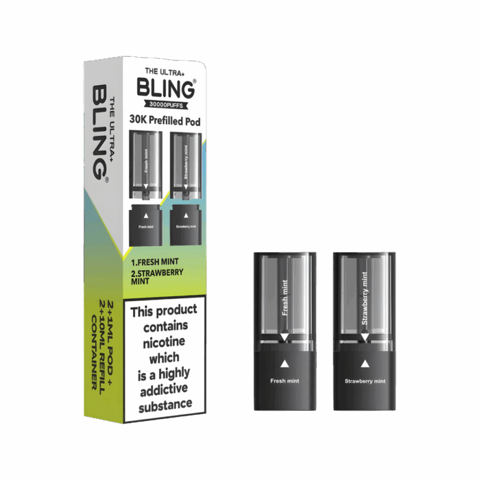 FRESH-MINT-STRAWBERRY-MINT-THE-BLING-ULTRA-30K-PREFILLED-PODS-20MG