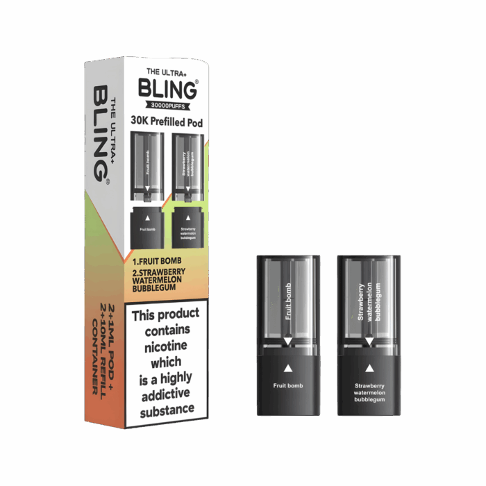 FRUIT-BOMB-STRAWBERRY-WATERMELON-BUBBLEGUM-THE-BLING-ULTRA-30K-PREFILLED-PODS-20MG