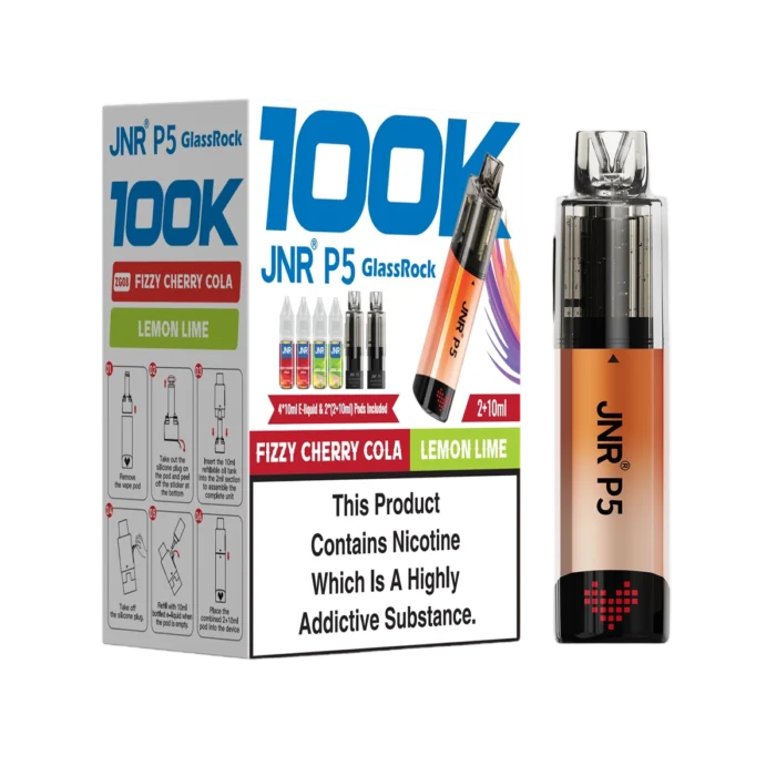Fizzy Cherry Cola-Lemon Lime-JNR P5 GlassRock 100K Vape Kit