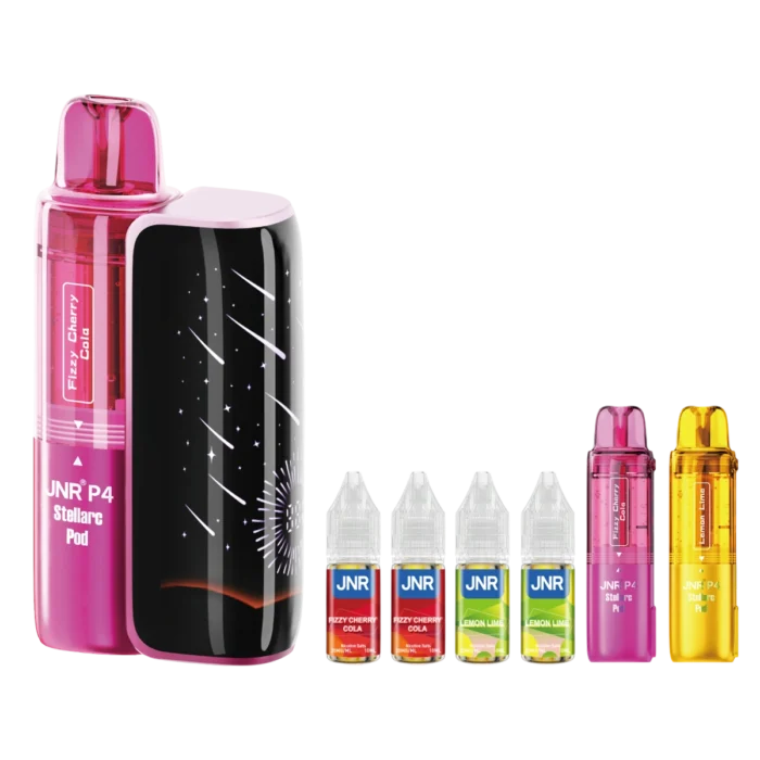 Fizzy Cherry Cola-Lemon Lime2-JNR P4 Stellarc 100K Vape Kit