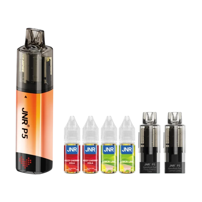Fizzy Cherry Cola-Lemon Lime2-JNR P5 GlassRock 100K Vape Kit