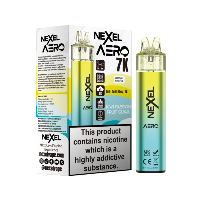 Kiwi Passionfruit Guava-Nexel Aero 7K Vape Kit