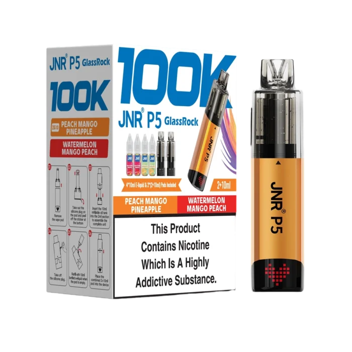 Peach Mango Pineapple-Watermelon Mango Peach-JNR P5 GlassRock 100K Vape Kit