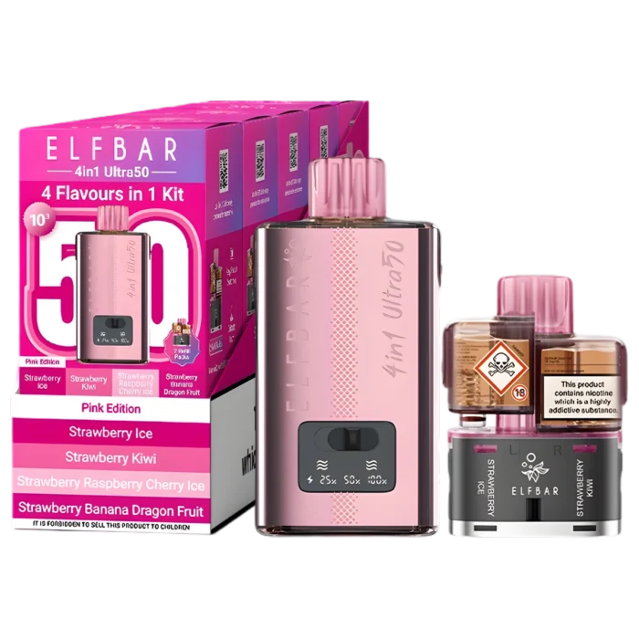 Pink Edition-Elf Bar 4in1 Ultra50 Vape Kit