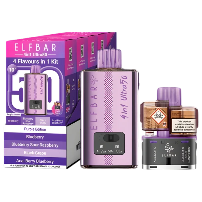 Purple Edition-Elf Bar 4in1 Ultra50 Vape Kit