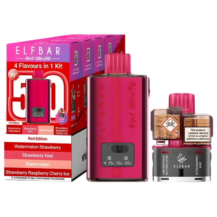 Red Edition-Elf Bar 4in1 Ultra50 Vape Kit