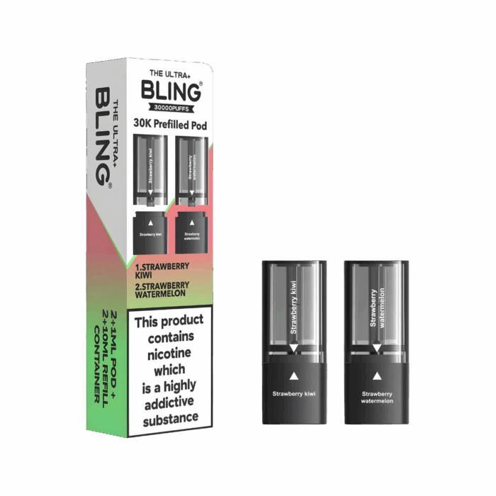 STRAWBERRY-KIWI-STRAWBERRY-WATERMELON-THE-BLING-ULTRA-30K-PREFILLED-PODS-20MG