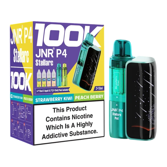 Strawberry Kiwi-Peach Berry-JNR P4 Stellarc 100K Vape Kit
