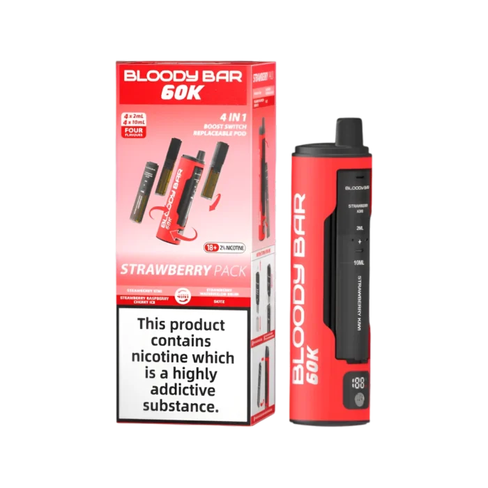 Strawberry Pack -Bloody Bar 60K Prefilled Vape Kit