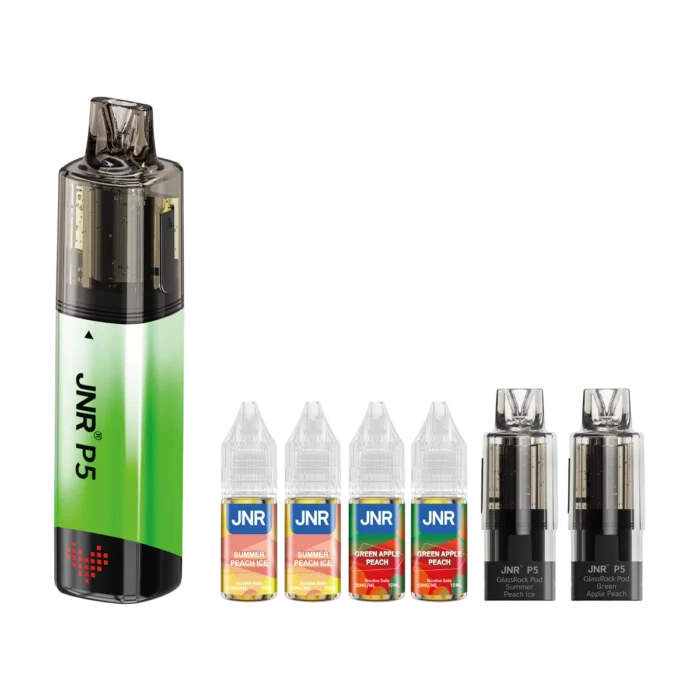 Summer Peach Ice-Green Apple Peach2-JNR P5 GlassRock 100K Vape Kit