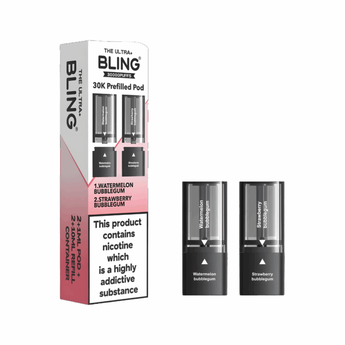 WATERMELON-BUBBLEGUM-STRAWBERRY-BUBBLEGUM-THE-BLING-ULTRA-30K-PREFILLED-PODS-20MG