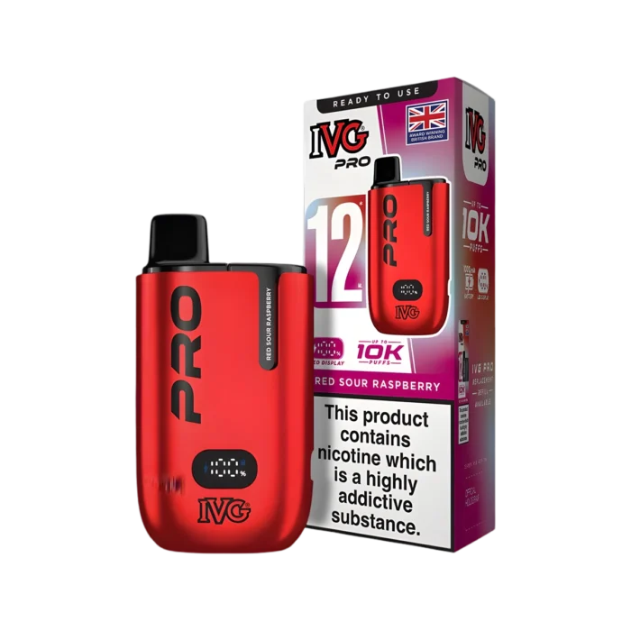 Red Sour Raspberry-IVG Pro 12 Vape Kit