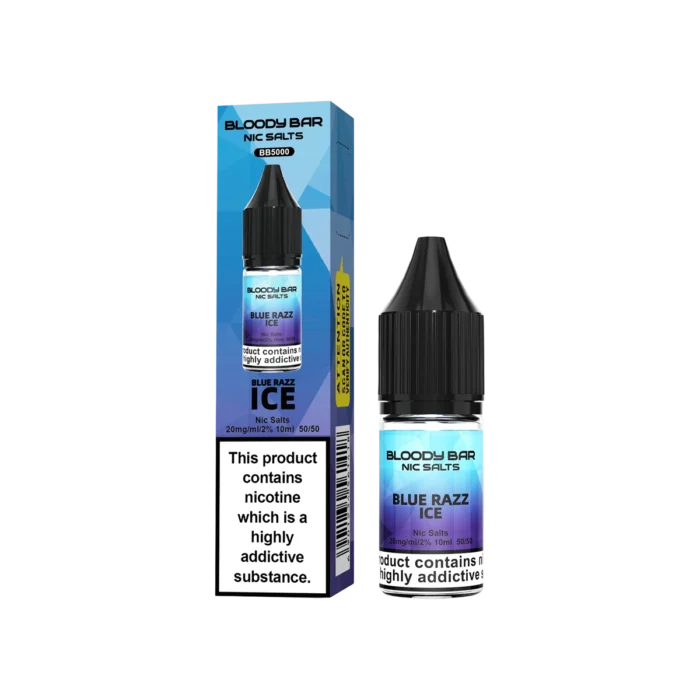 Blue Razz Ice Nic Salt E-Liquid Bloody Bar