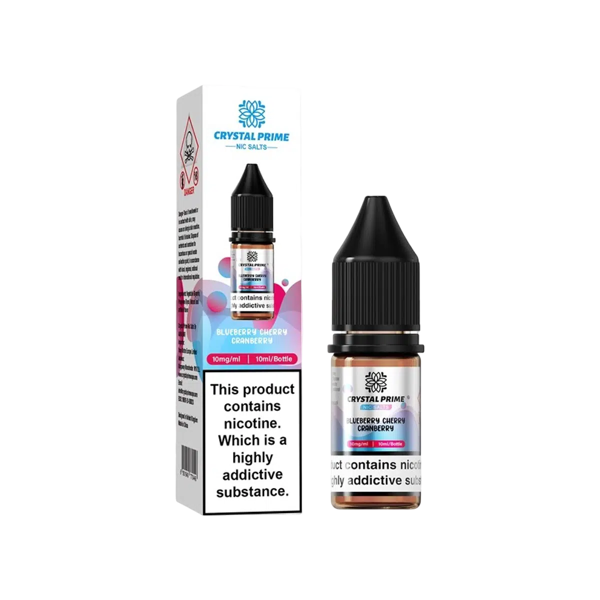 Blueberry Cranberry Cherry Nic Salt E-Liquid Crystal Prime