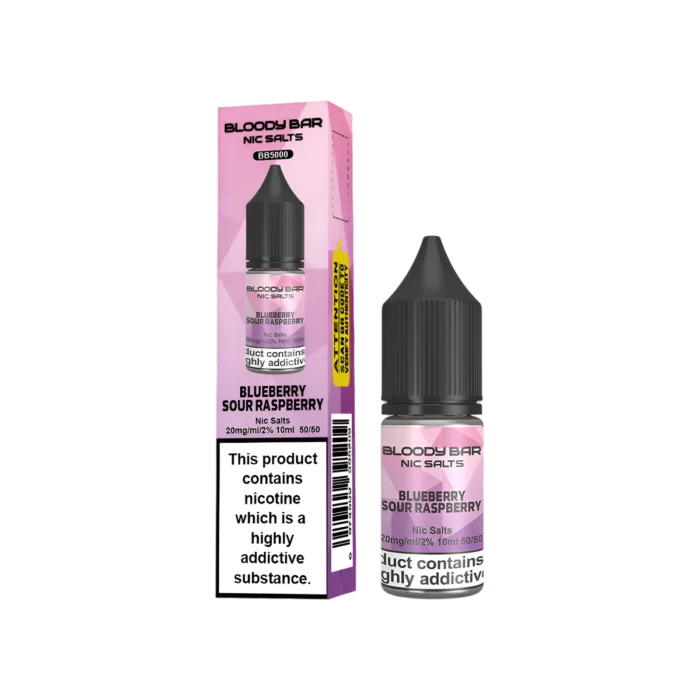Blueberry Sour Raspberry Nic Salt E-Liquid Bloody Bar