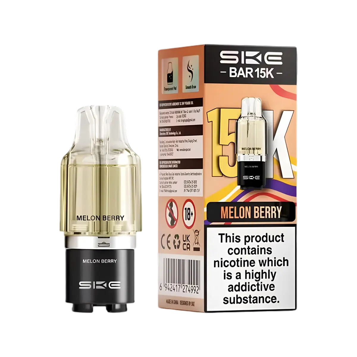 SKE Bar 15K Prefilled Pod & Container Tank