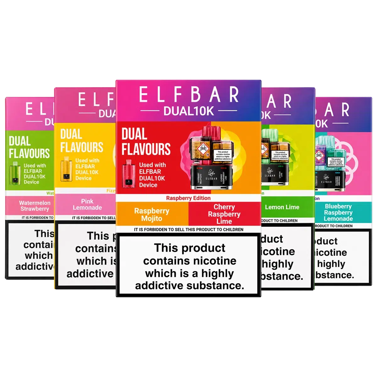 elf bar 600 flavours list Elf Bar Dual 10K Prefilled Pods & Refill Containers Box of 5