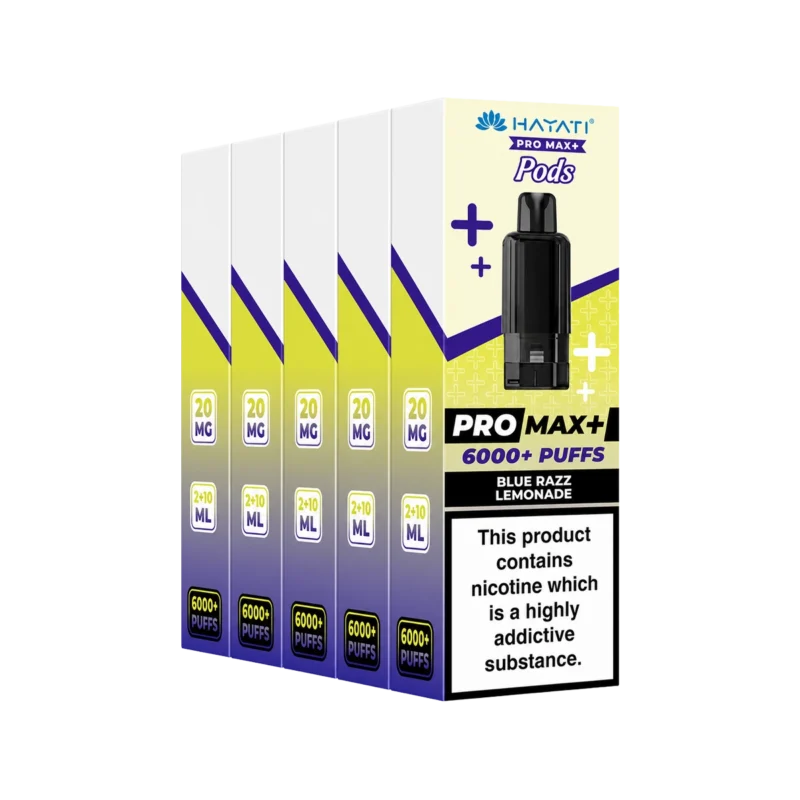 Hayati Pro Max Plus 6000 Prefilled Pod & Refill Container Box of 5