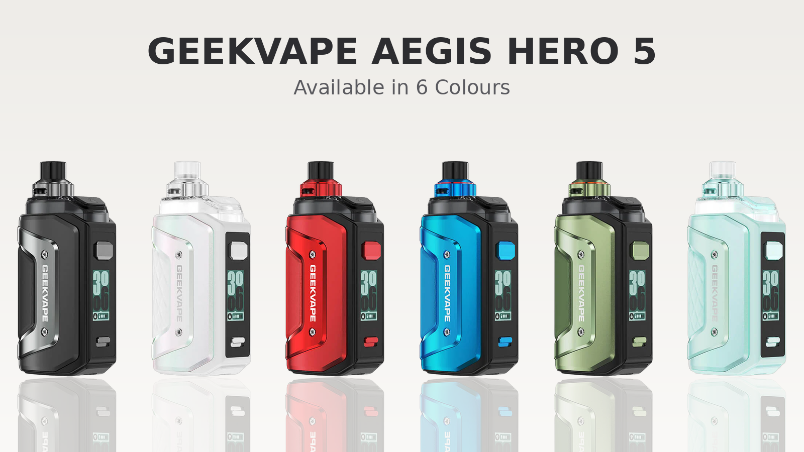 GeekVape Aegis Hero 5 pod kit available in six colours