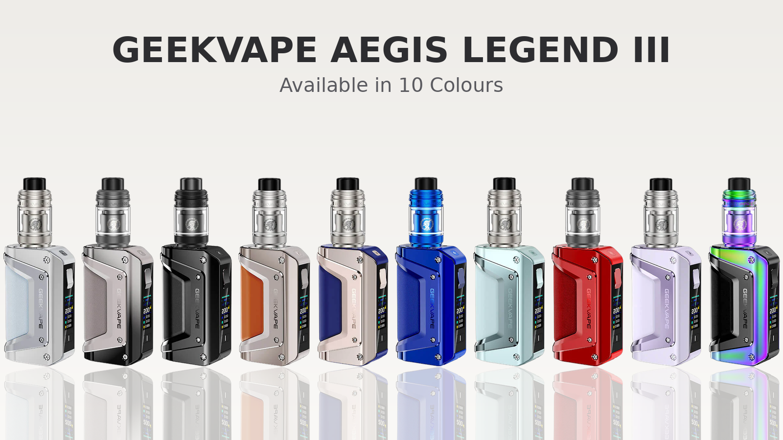 GeekVape Aegis Legend III Vape Kit available in 10 colours