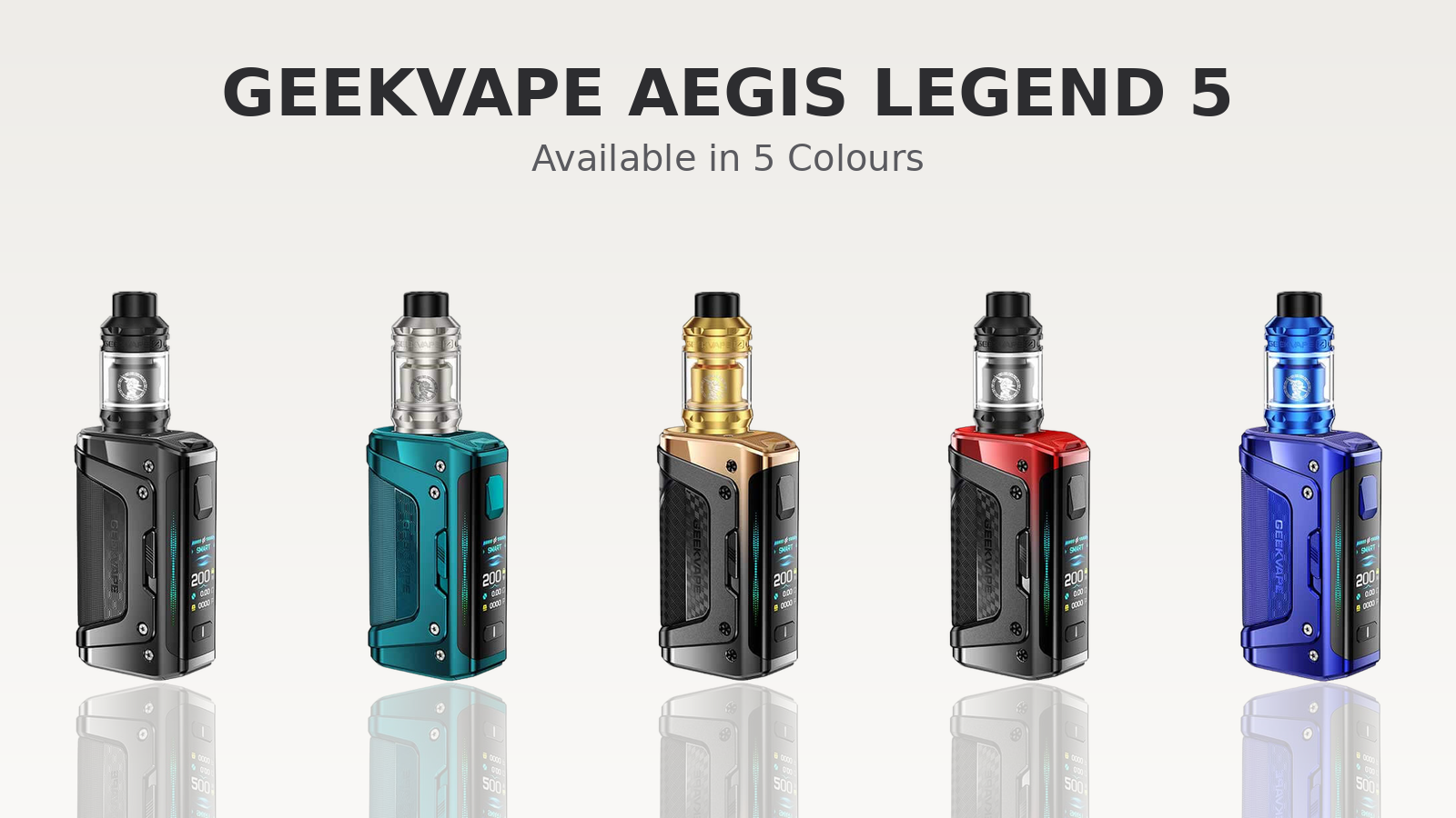 GeekVape Aegis Legend 5 Vape Kit available in five colours