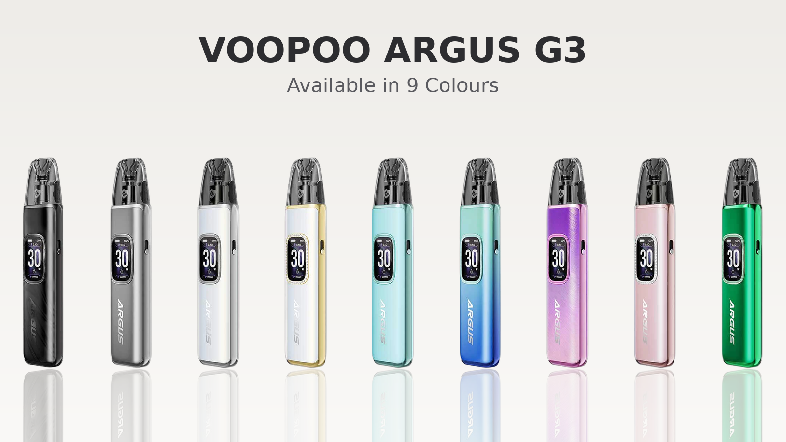 Voopoo Argus G3 Vape Kit available in nine colours