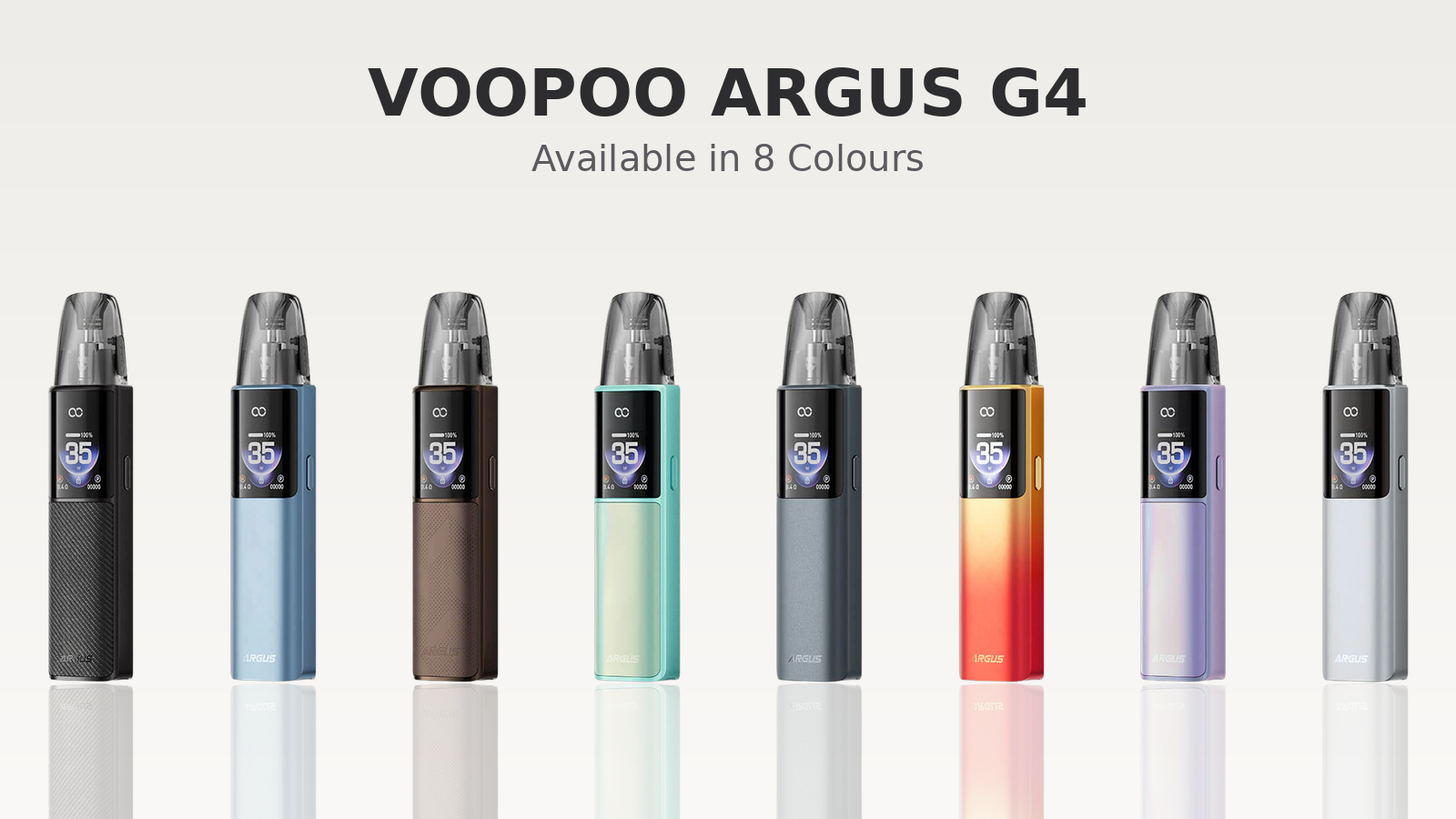 Voopoo Argus G4 Pod Kit available in eight colours