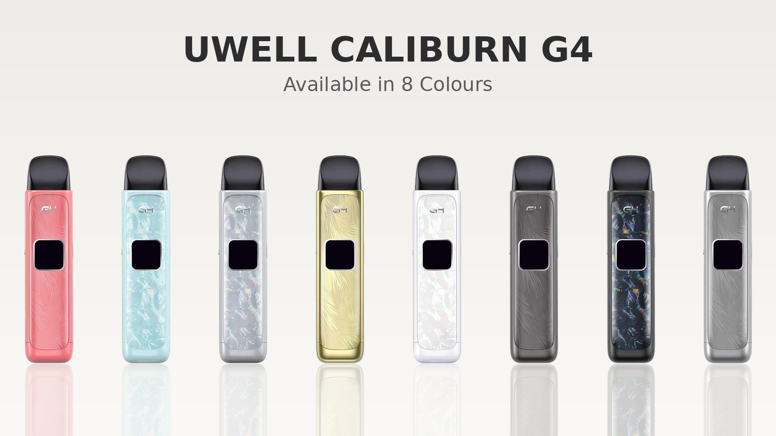 Uwell Caliburn G4 Pod Kit available in eight colours