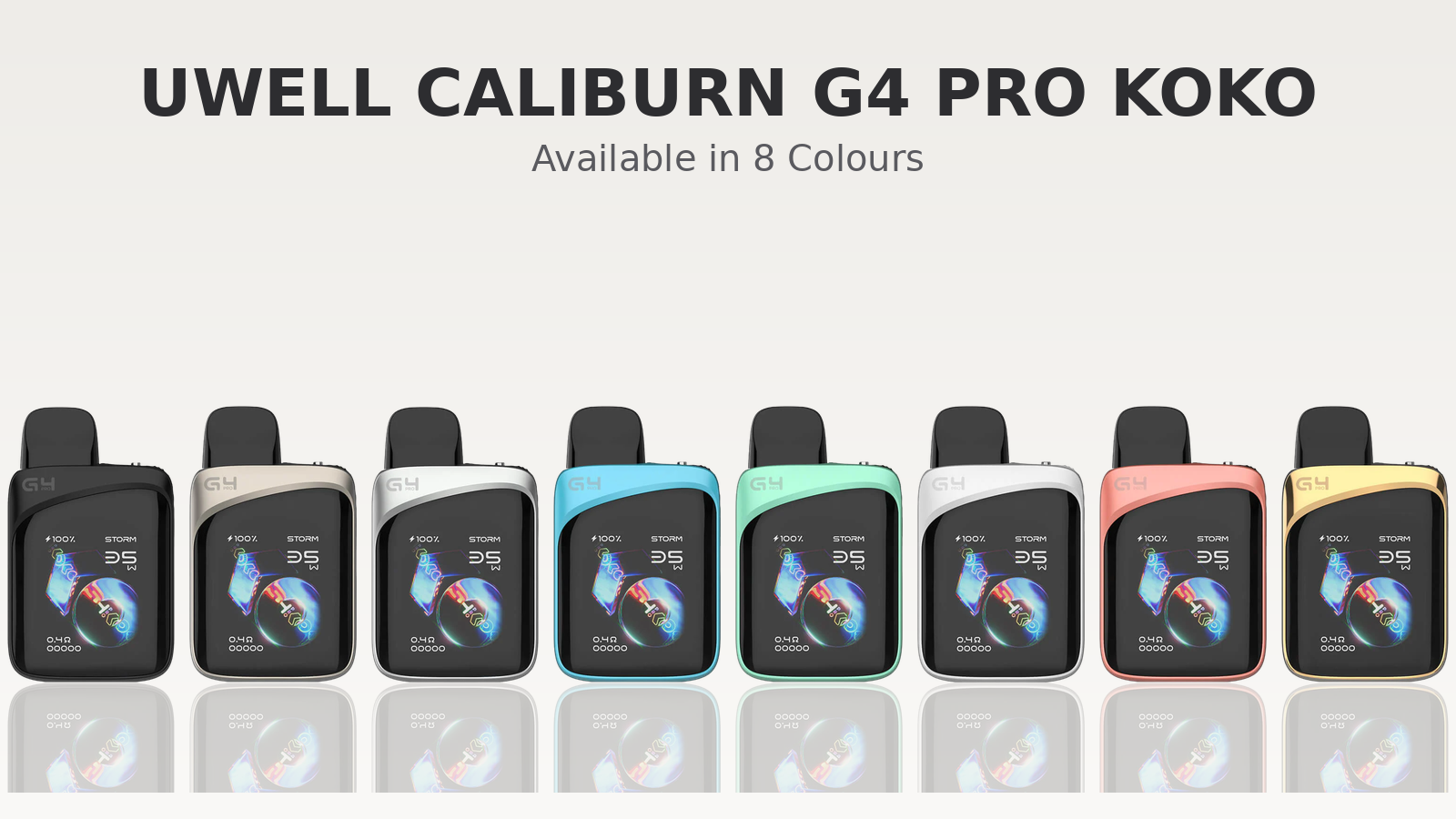 Uwell Caliburn G4 Pro Koko Pod Kit available in eight colours