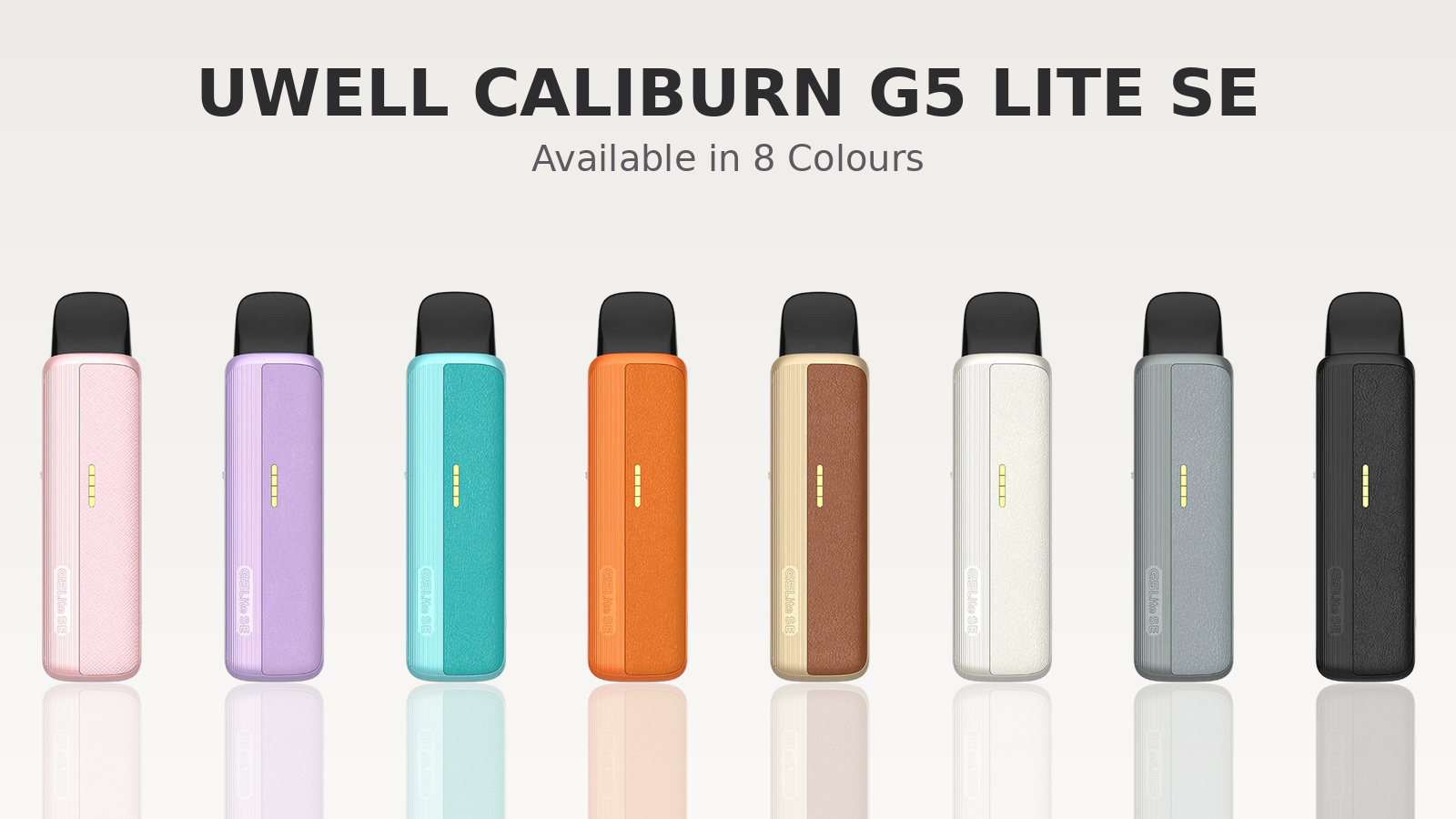 Uwell Caliburn G5 Lite SE Pod Kit available in eight leather-look colours