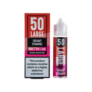 Creamy Strawbz 50ml Shortfill E-Liquid by 50 Large